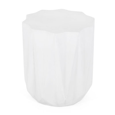 Outdoor Lightweight Concrete Table, 15.49" Depth, Stylish & Functional Addition Magnesium Oxide End Chic Versatile Design