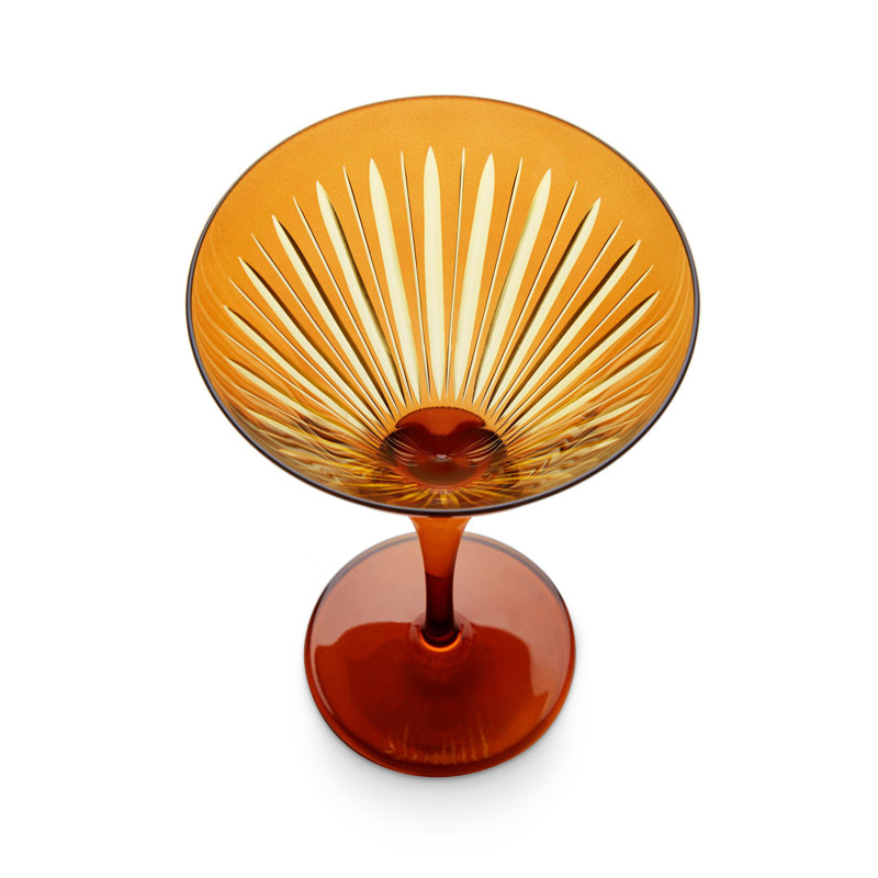 Prism Martini Glasses (Set of 4) - Mixed, Amber