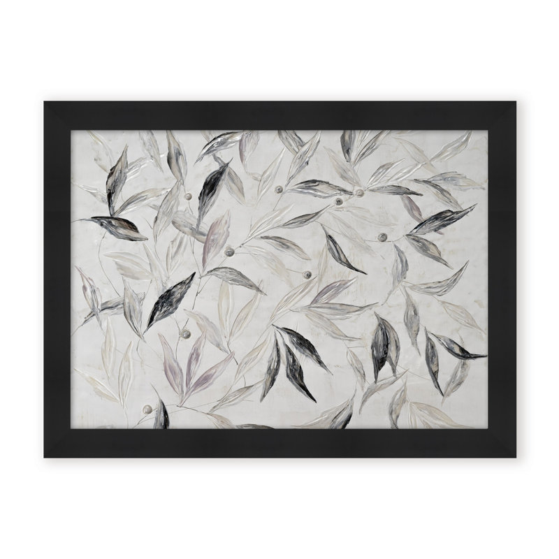 Nature Inspired "Soft Descent" Canvas Wall Art By , 30" H x 40" W x 1.125" D, Framed Matted Print, White