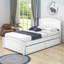 Lit plateforme simple en bois avec deux tiroirs-231465659