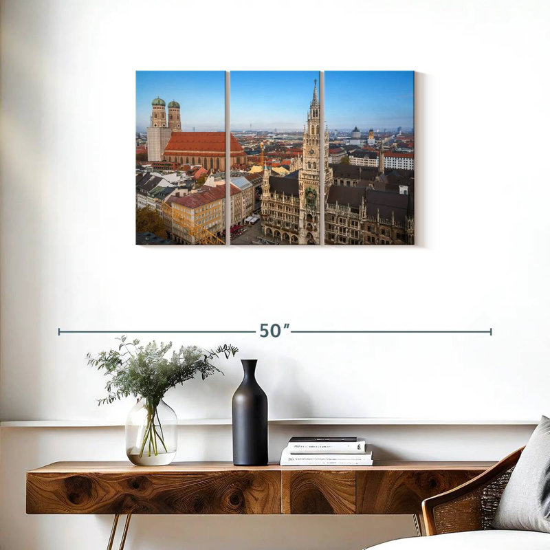 Rorry Munich City Landmarks, 20" H x 33" W