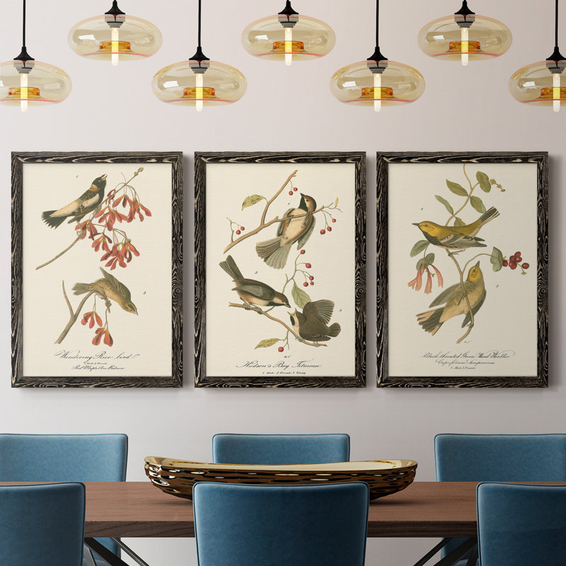 Oiseau de riz Wandering, reproduction d'art sur toile, H 31,5 po x l 47 po x P 1,5 po, Noir