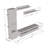 Lovelace 85" Modern Floating Wall Mounted Entertainment Center with 16-Color LED Lighting, High Gloss Finish-687745264