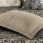 Édredon 12 pièces pour très grand lit noir. Comprend des draps en coton. Comprend un édredon, des taies décoratives, des oreillers et une jupe de lit. Motif cachemire captivant merveilleux-121299558-121299560