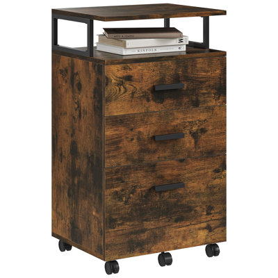 Amarelys 46cm Wide 3 -Drawer Wooden  Filing Cabinet