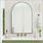 Arched Vanity Mirror with Silver Frame