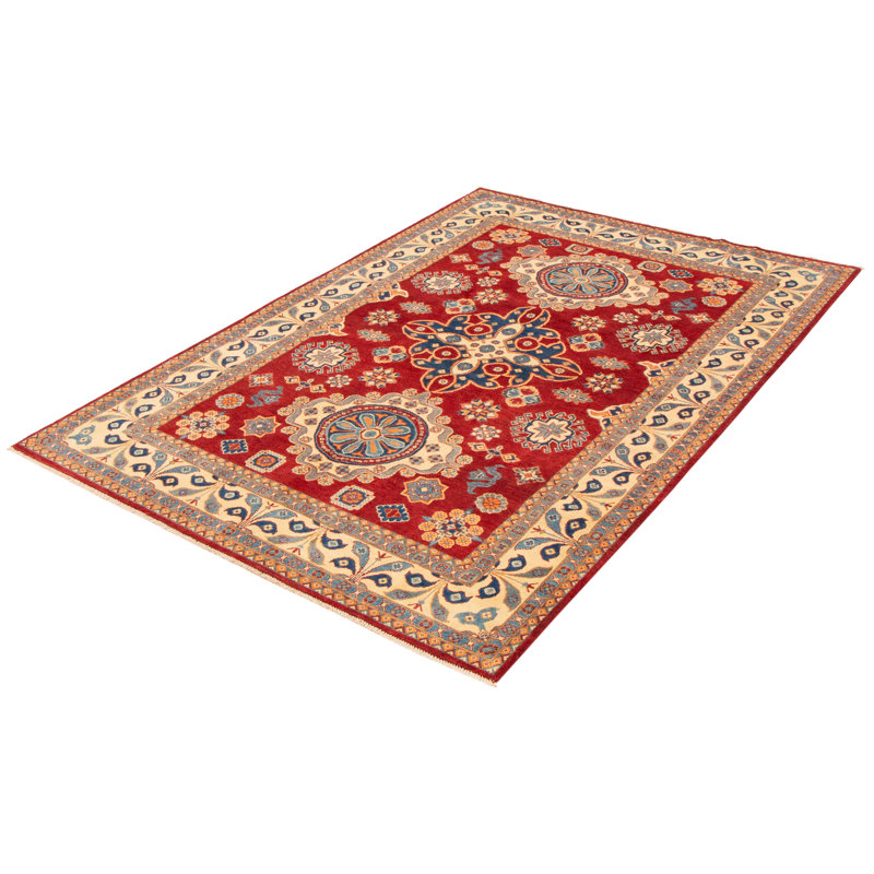 Tapis unique en laine noué à la main 6 pi 9 po x 9 pi 9 po nouvel âge Odda