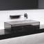 Robinet de lavabo cascade Gunmetal - Laiton, simple, pour salle de bain style élégant bronze industriel, fixation murale-125036339