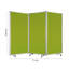 Paravent 3 panneaux tapissier en tissu de style accordéon, vert et gris-778741196