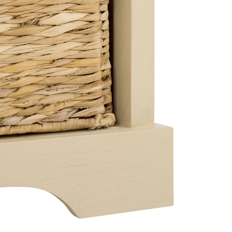 Briananthony Upholstered Cubby Storage Bench, Sand
