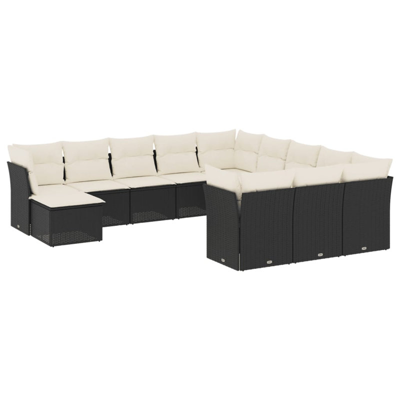 Ensemble de canapé de jardin modulaire en rotin PE Vidaxl