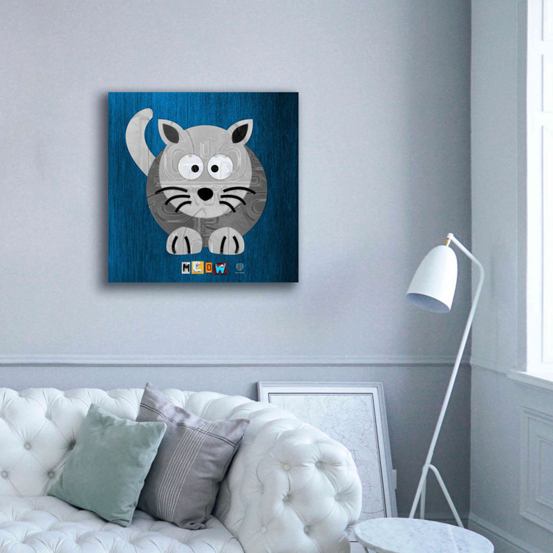 Epic Graffiti «Meow The Cat» par Design Turnpike, G «Meow The Cat» par Design Turnpike, H 37 po x l 37 po x P 1,5 po