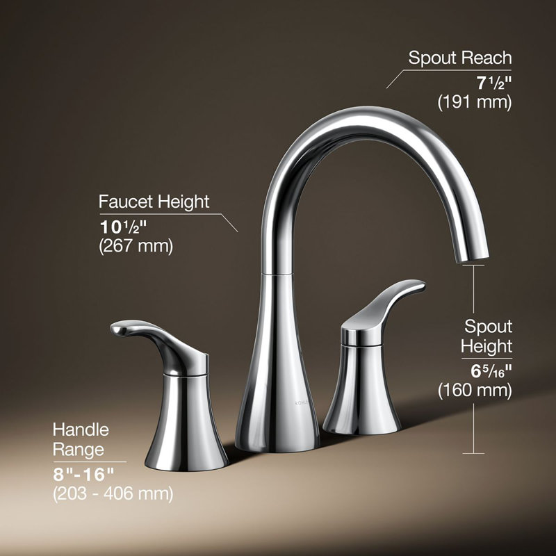 Simplice Bath Trim 2 Deck Mounted Roman Tub Faucet, Polished Chrome