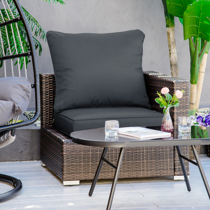 Outdoor Seat Cushion Set, Grey