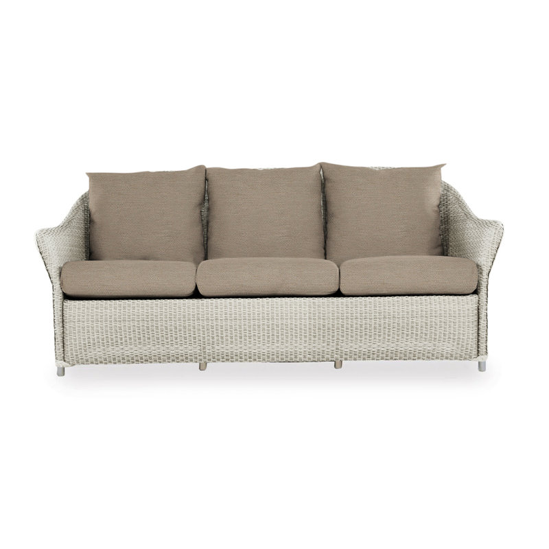 Weekend Retreat Outdoor 3 - Seat Patio Sofa, Black Sand, Linen
