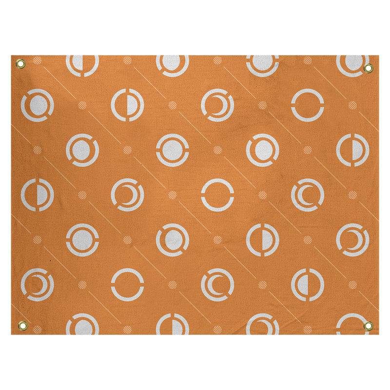 Tapisserie, H 26 po x l 36 po, Cantaloup / blanc