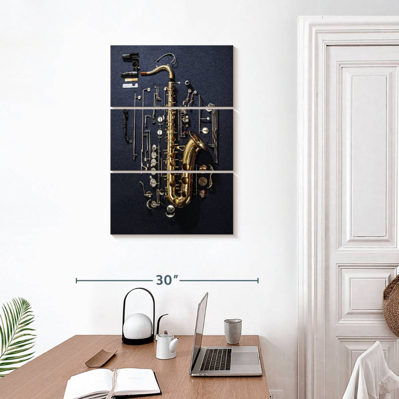 Abarca Disassembled Saxophone, 32" H x 20" W