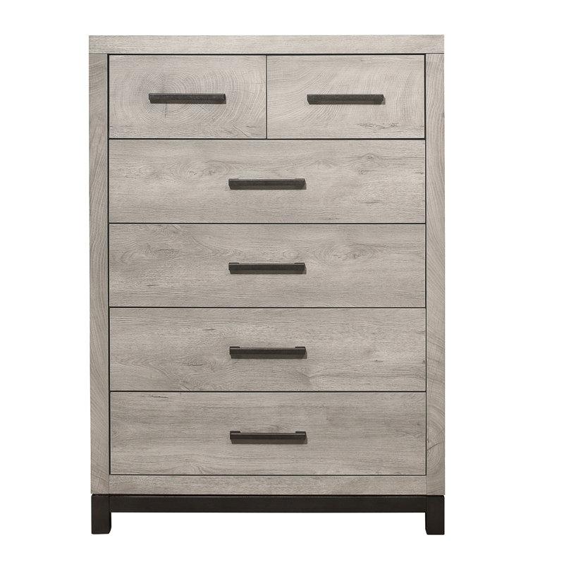 Commode de chambre à coucher avec 5 tiroirs de rangement, mobilier contemporain moderne