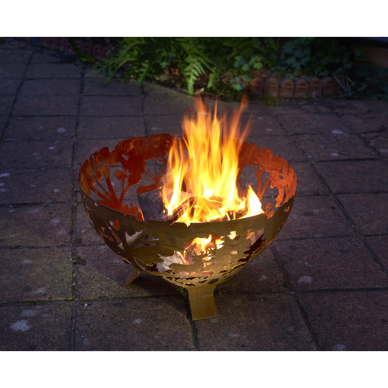 Merope Round Steel Wood Burning Smokeless Fire Pit
