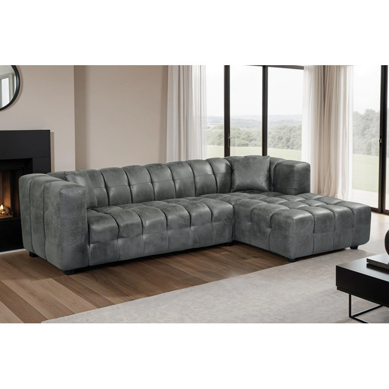 5 Seater Corner Sofa , Right Hand Facing, Brown