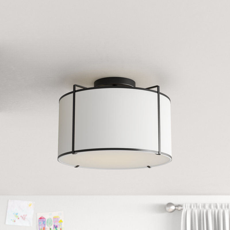 Plafonnier encastré 2 lumières trapézoïdales, Latin vieilli / blanc