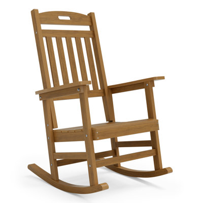 Outdoor Rocking Chair Patio All Weather HIPS Rocker for Lawn, Garen, Porch