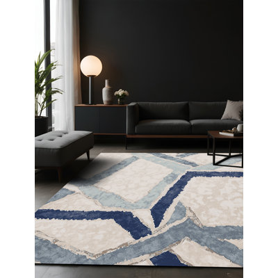 Tapis beige soyeux et moelleux