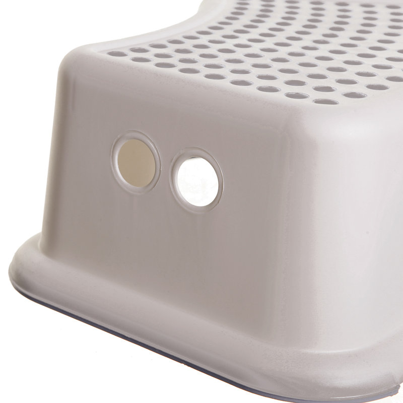 Step Stool, White/Grey