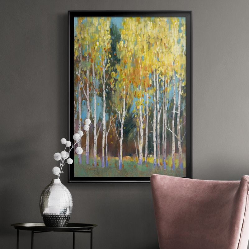 Toile encadrée de qualité supérieure Aspen Grove II - prête à être accrochée, H 42,5 po x l 30,5 po x P 1 po, Noir