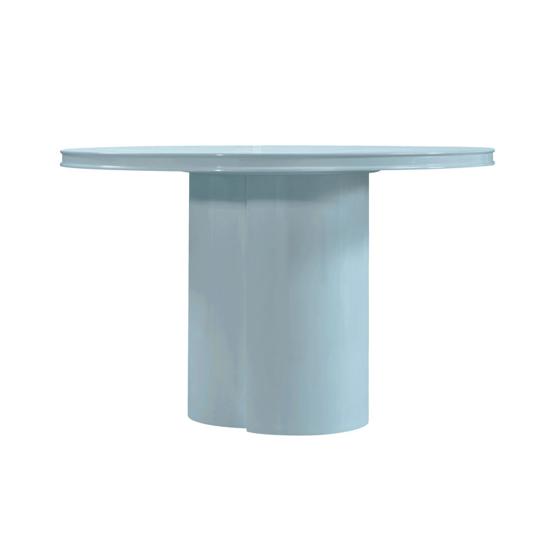 Colbi Lacquer Round Dining Table, Blue
