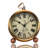 Golden Retro Vintage Non-Ticking Table Clock