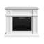 40.9" Freestanding Electric Fireplace with Mantel and Remote (White)