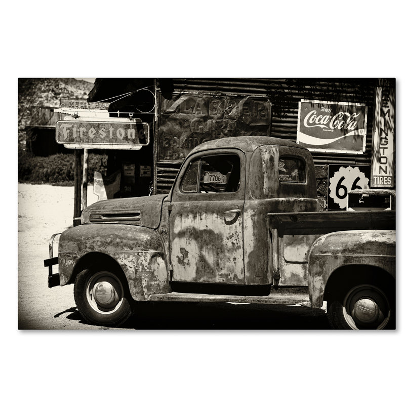 « us truck », reproduction de photo sur toile tendue, H 22 po x l 32 po x P 2 po
