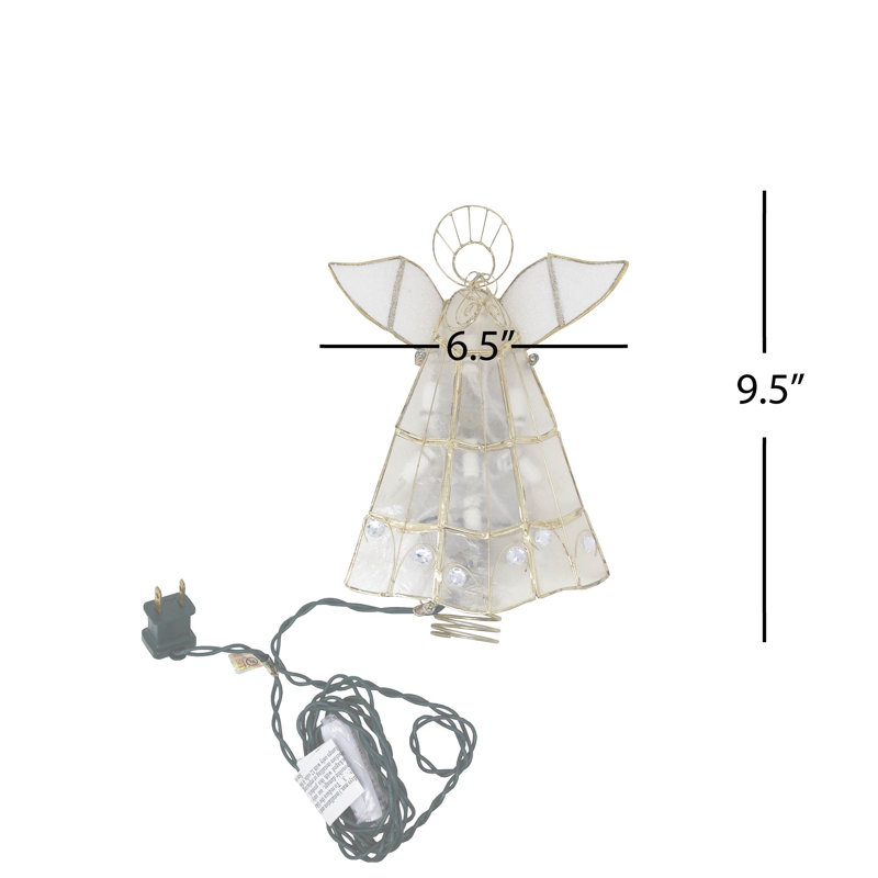 Shell / Capiz Christmas Tree Topper - Lighted