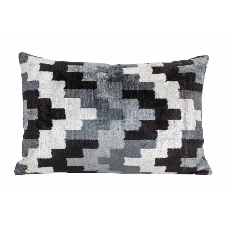Housse et coussin lombaire en velours à motif de flamme