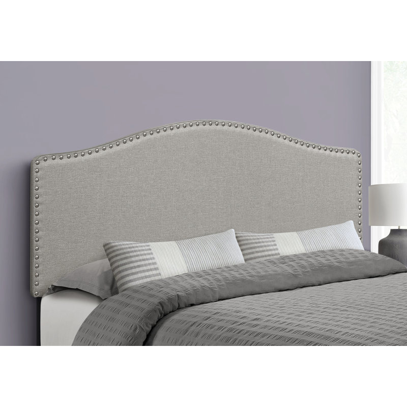 Camira Upholstered Headboard, Gray, Queen
