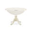 Ensemble de table de salle à manger 5 pièces pour 4 personnes comprenant une table de cuisine ronde avec Dropleaf et 4 chaises de coin-repas, 42 po x 42 po, lin blanc-633795290-633795291-566760976