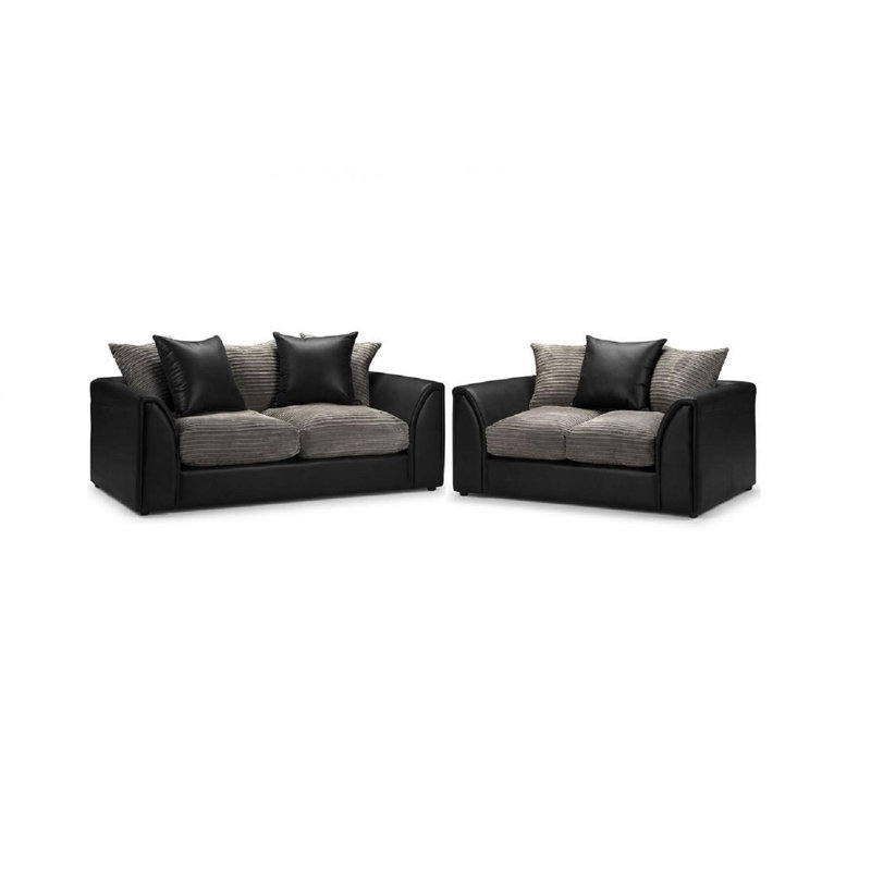 Brois 2 - Piece Living Room Set, Black/Grey