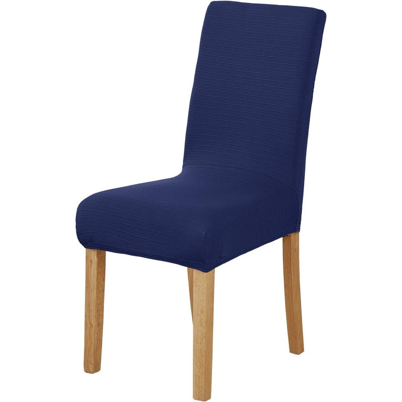 Polyester Dining Chair Slipcover, Dark blue