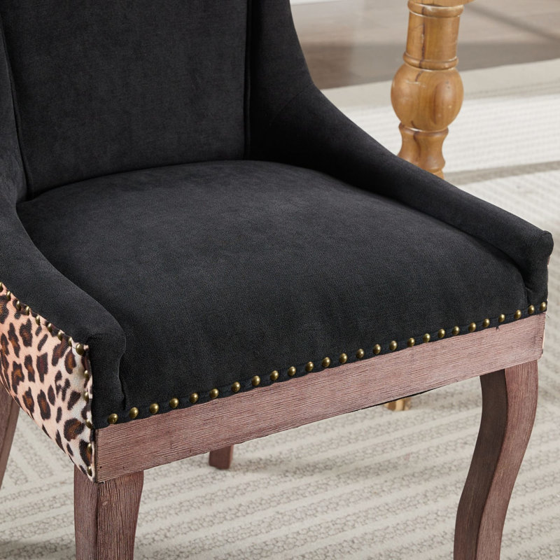 2 chaises de salle à manger Leopard