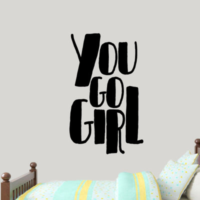 Décalcomanie murale "you go fille"