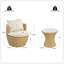 Ensemble de conversation d'extérieur en osier 3 pièces BOHO