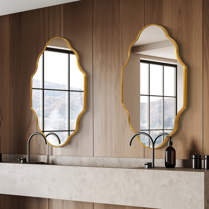 Miroir mural Marietherese, 46 po x 26 po, Or