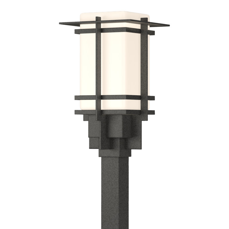 Tourou 1 - Light 14.2" H Lantern Head, Natural lron, Opal