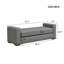 Stylish And Durable Grey Faux Leather Upholstered Ottoman