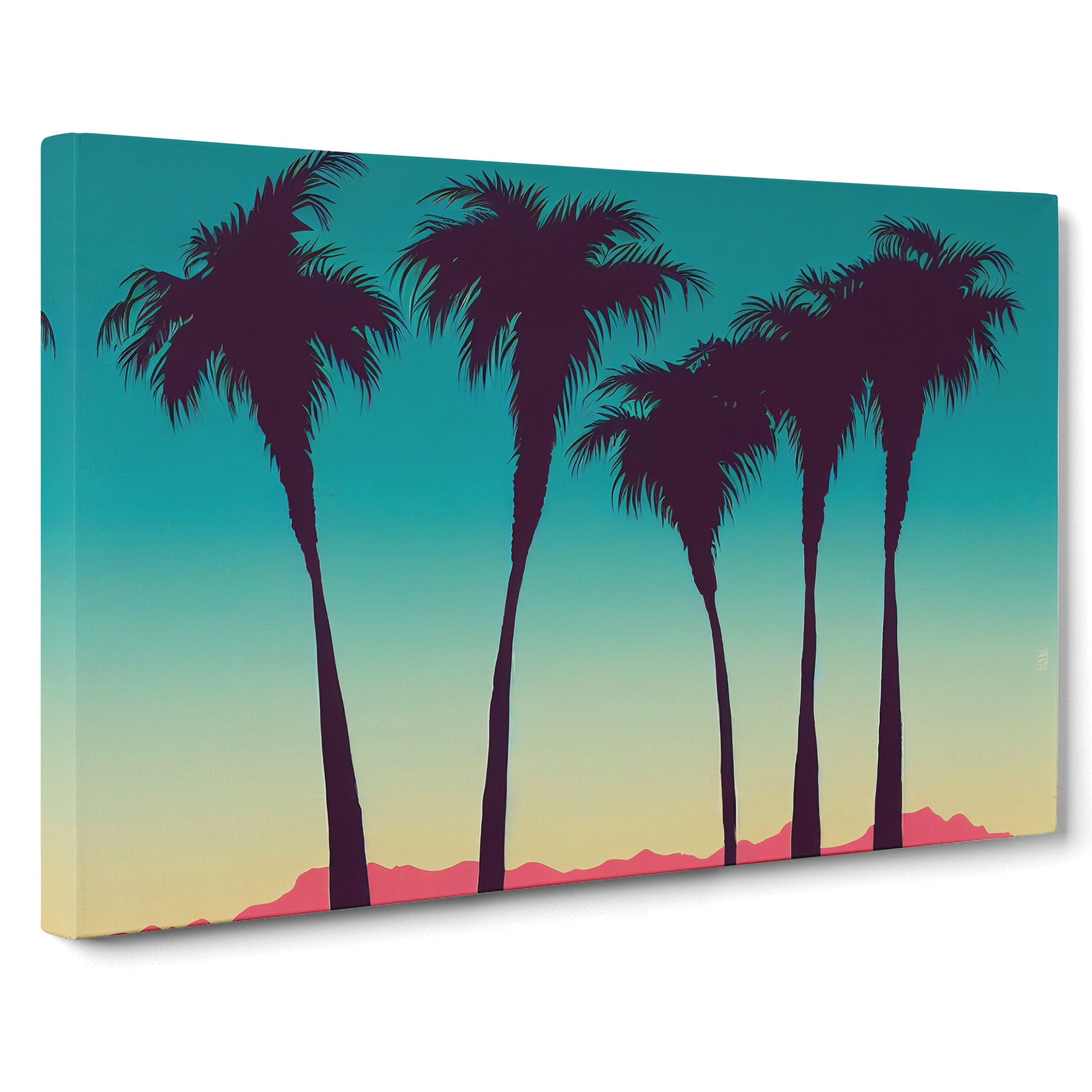 17 Stories Ethereal Palm Trees - Wrapped Canvas Painting | Wayfair.co.uk