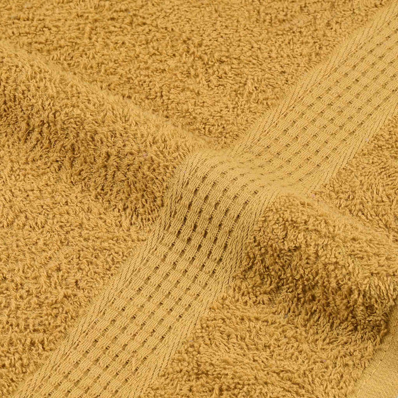 Towel Set 360 Gsm 100% Cotton, 12 Piece Towel Set, Yellow