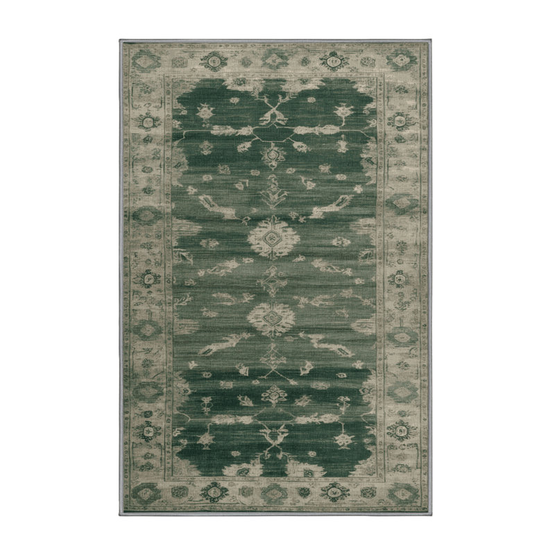 Machine Washable Overdyed Brown Area Rug, Rectangle 2' x 3'