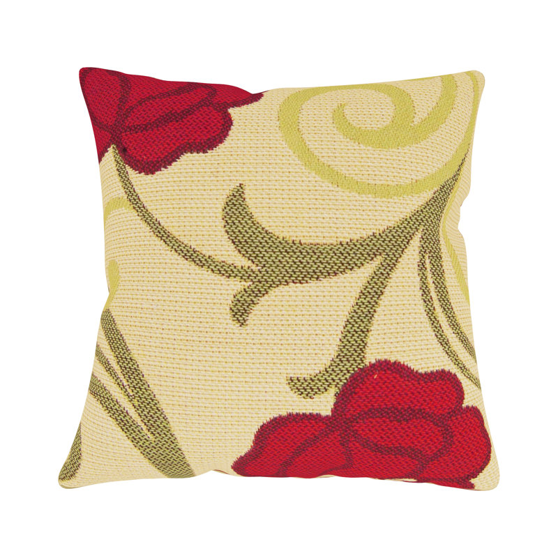 Sunbrella® Indoor/Outdoor Throw Pillow, Green/Yellow/Red Floral