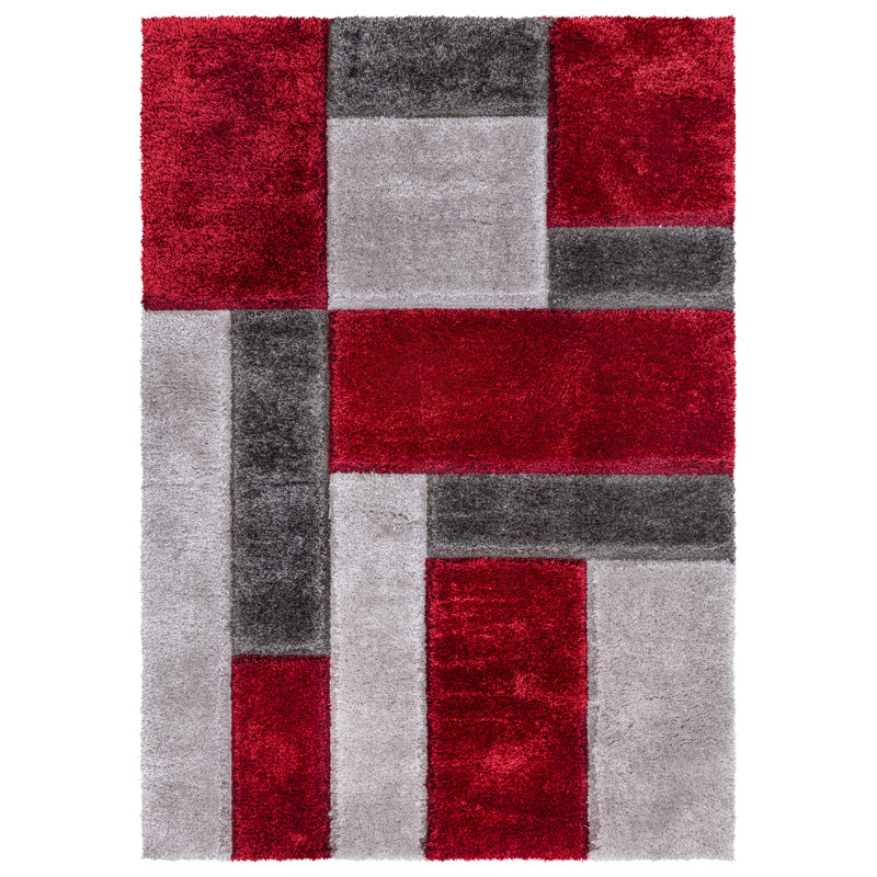 Davene Geometric Area Rug, Runner 60 x 110 cm